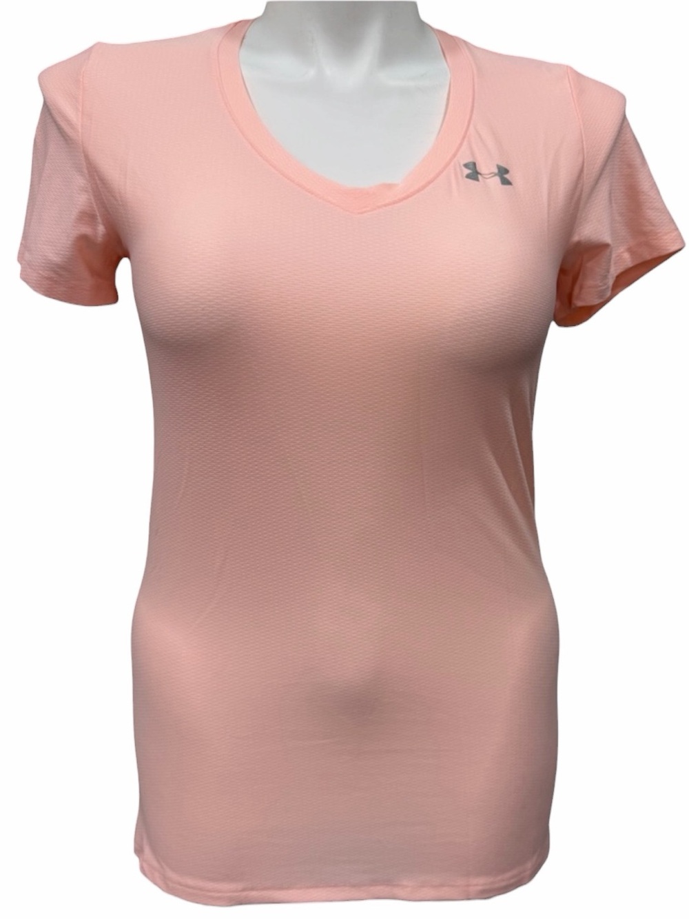 Under Armour HeatGear Light Coral V-Neck Athletic Tee Women’s Medium NWOT